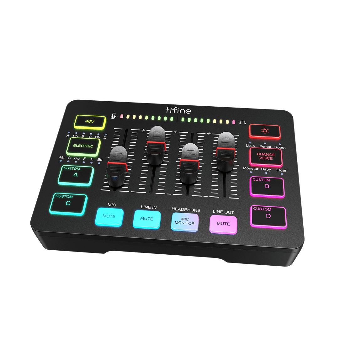 میکروفون میکسر صوتی FIFINE AmpliGame SC3 با RGB