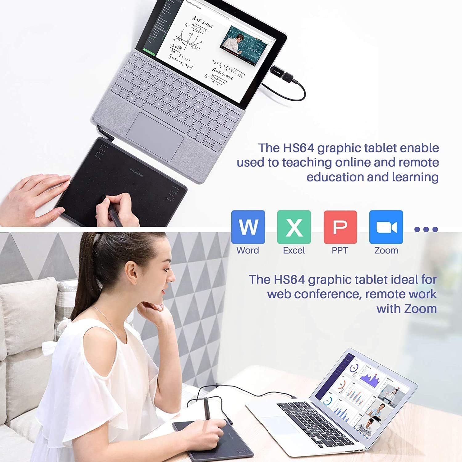 کاربرد های قلم نوری هوئیون hs64