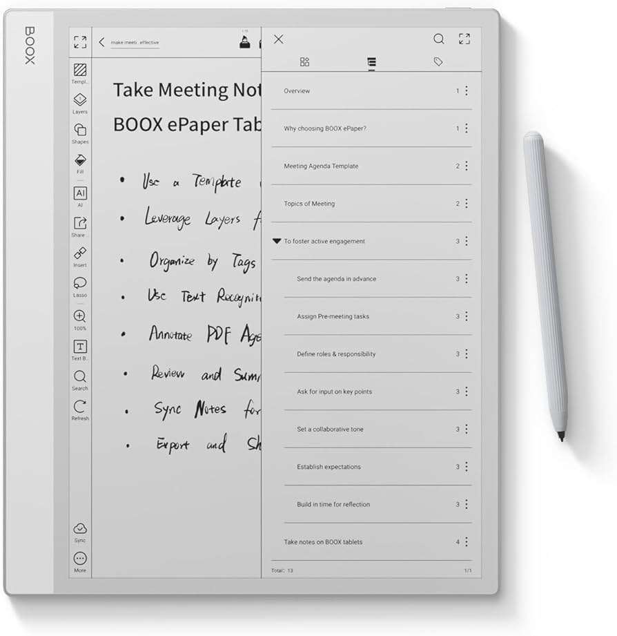 BOOX Note Max – غول ۱۳.۳ اینچی مونوکروم