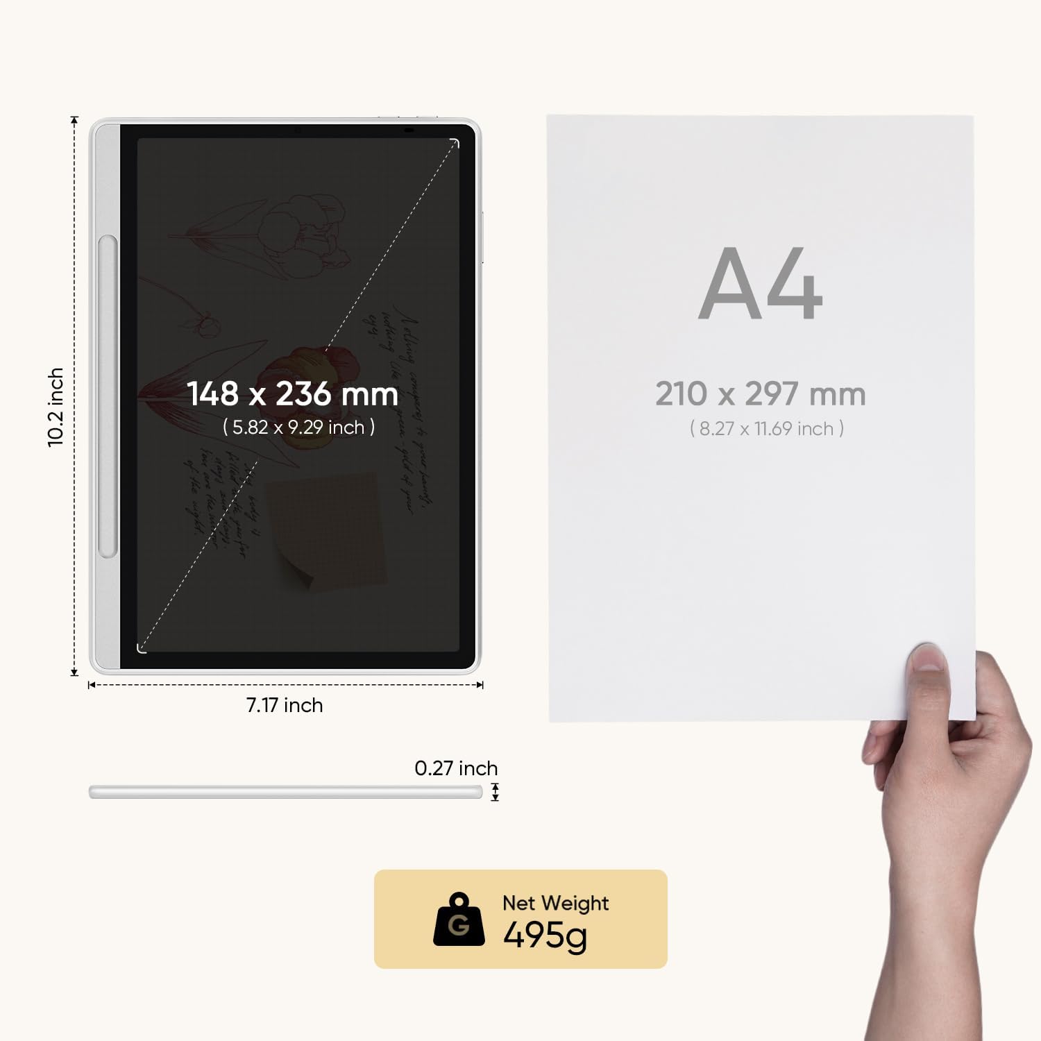 size تبلت یادداشت هوشمند ایکس پی پن مدل Magic Note Pad + کوله پشتی هدیه XP PEN