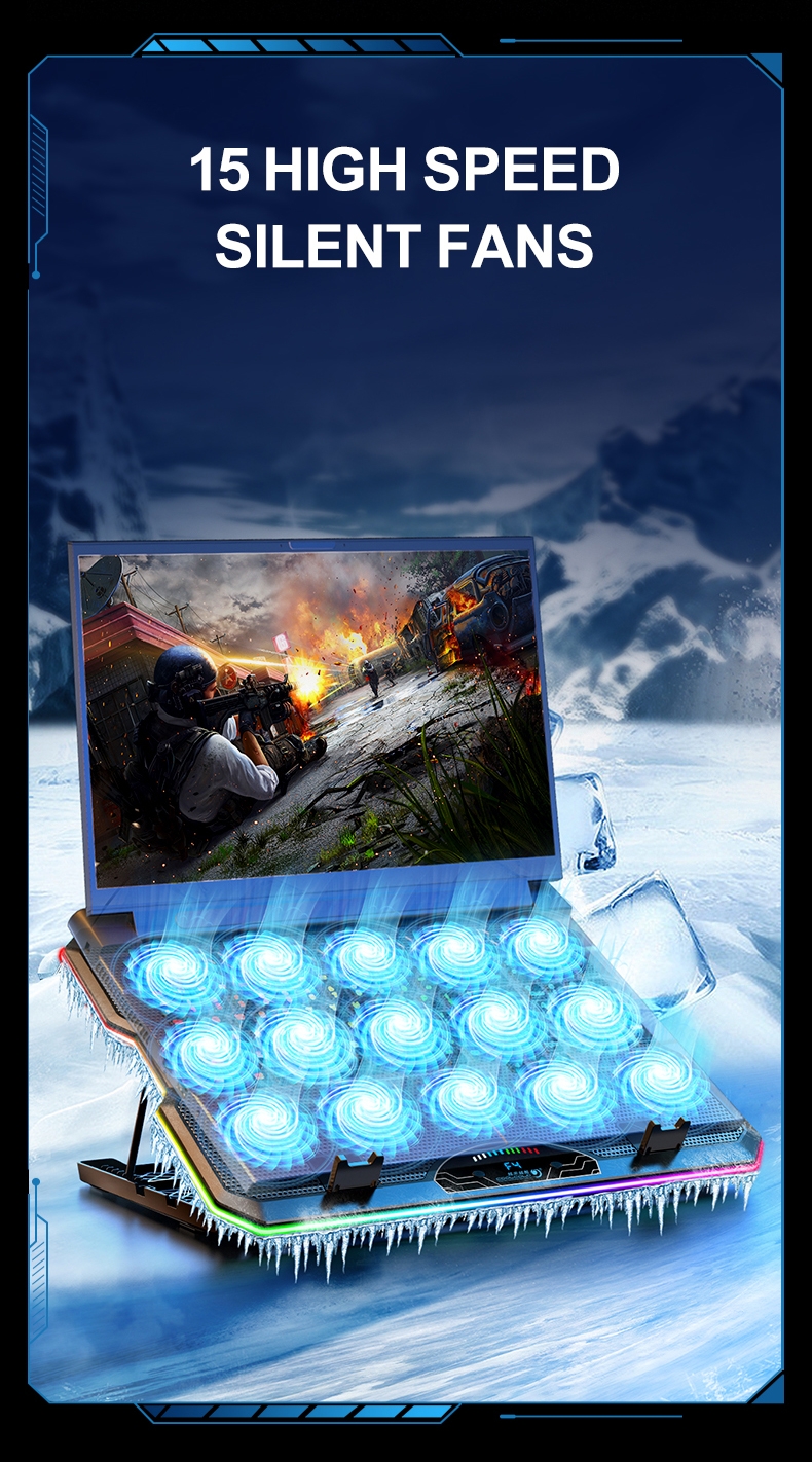 15 فن پرسرعت و بی صدا پایه خنک کننده f15