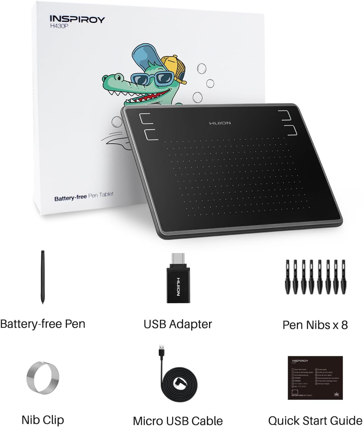 محتویات جعبه قلم نوری هوئیون h430p