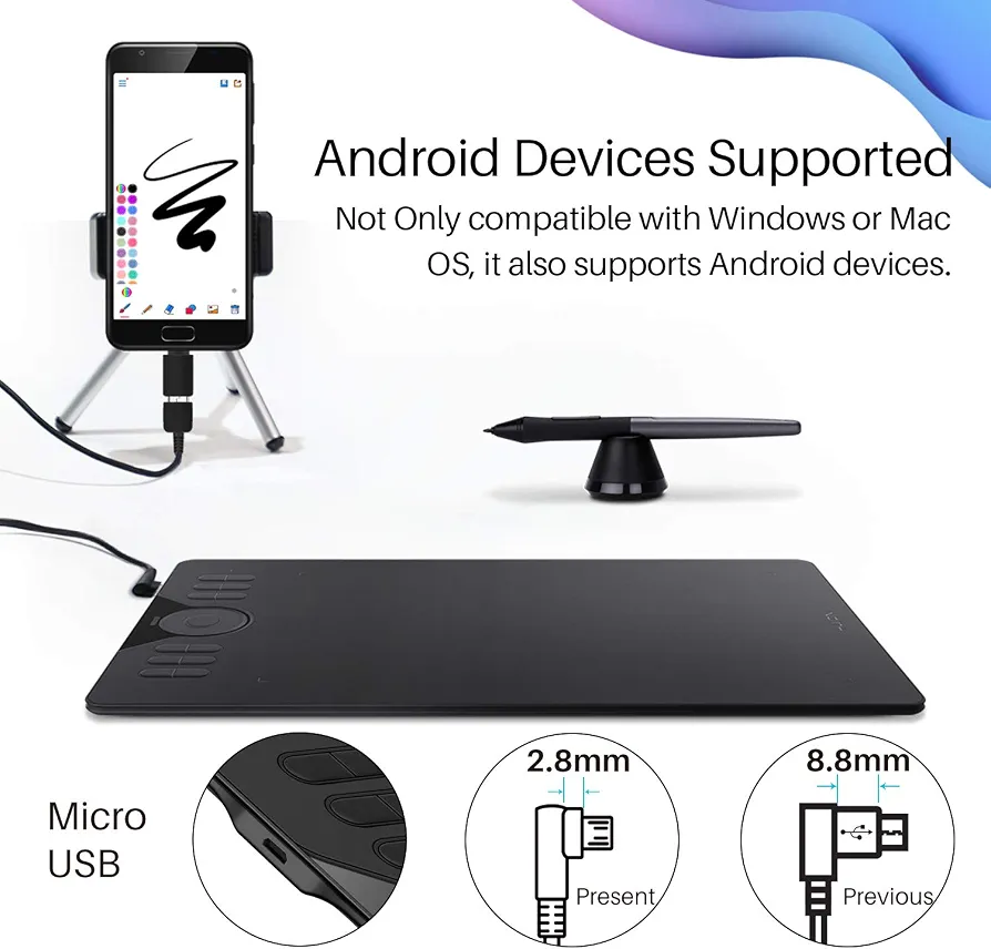 اتصال اندروید قلم نوری هوئیون hs610