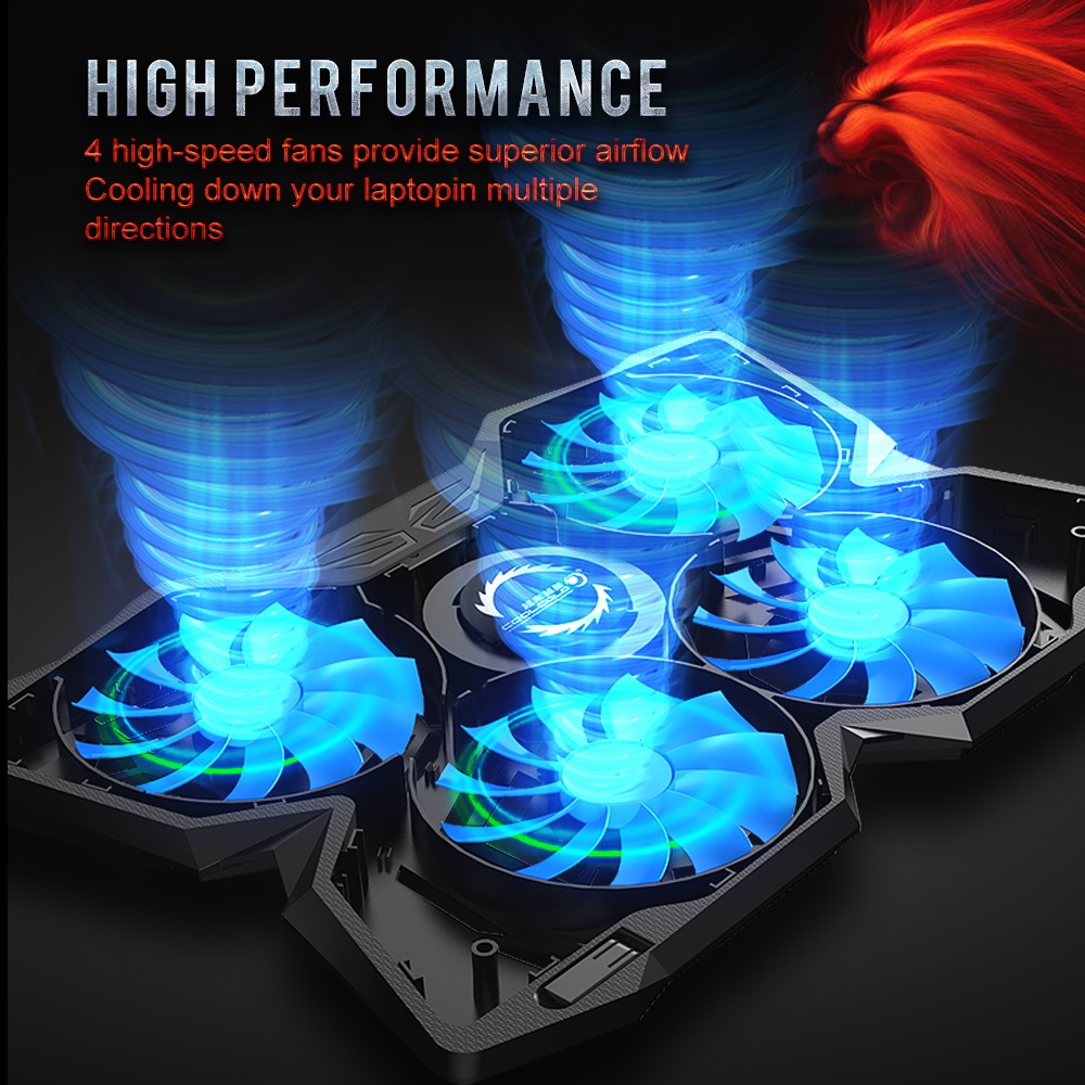 پایه خنک کننده k25 با ۴ فن قدرتمند